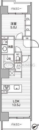 シーズンフラッツ武蔵小山の物件間取画像